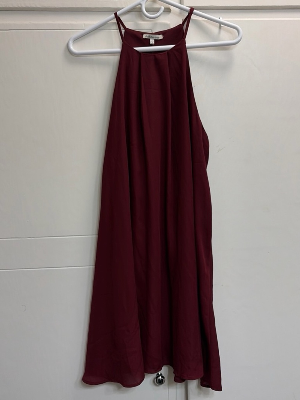 Charlotte Russe Burgundy Halter Midi Dress